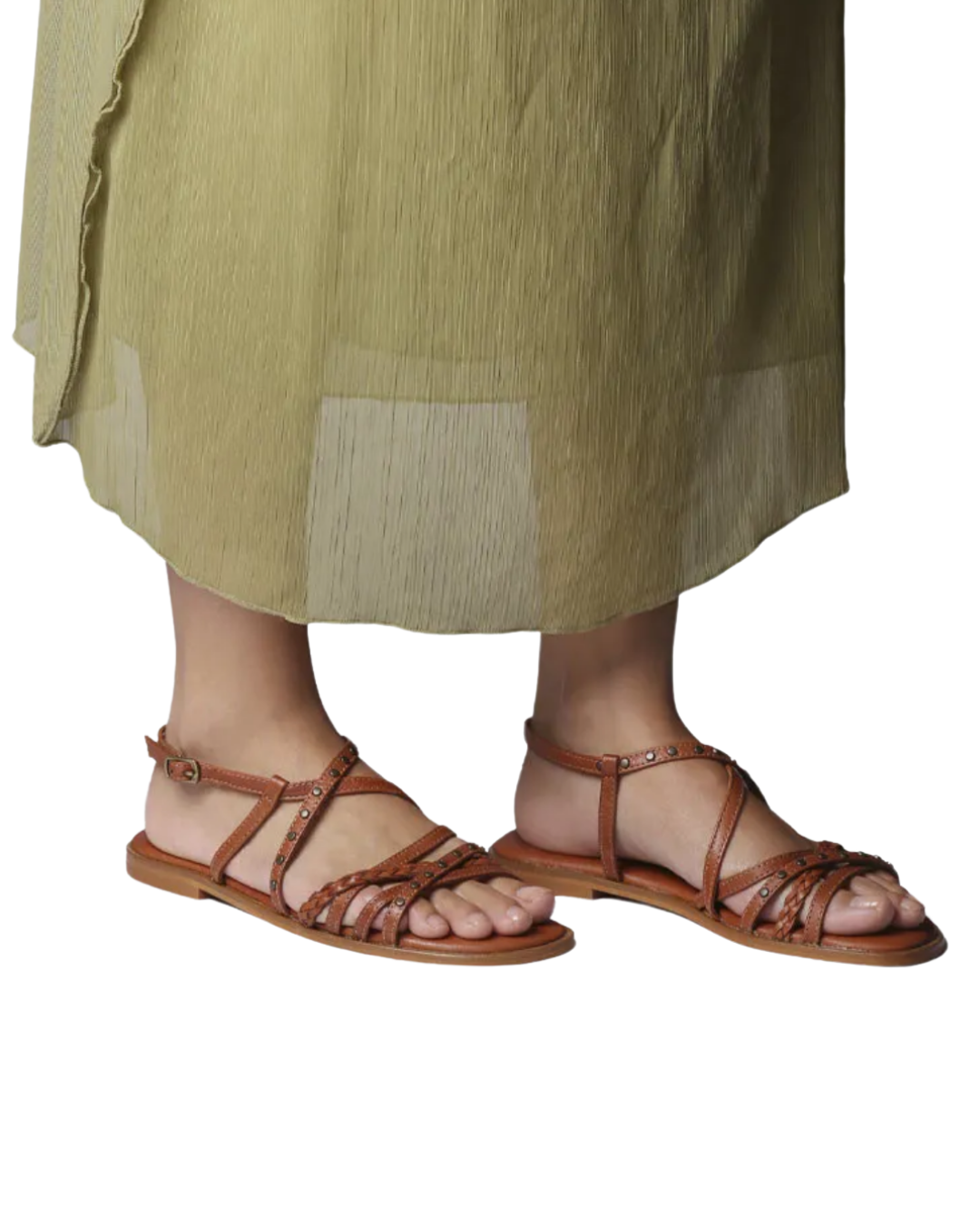 Tan Deri Klasik Sandalet 3209