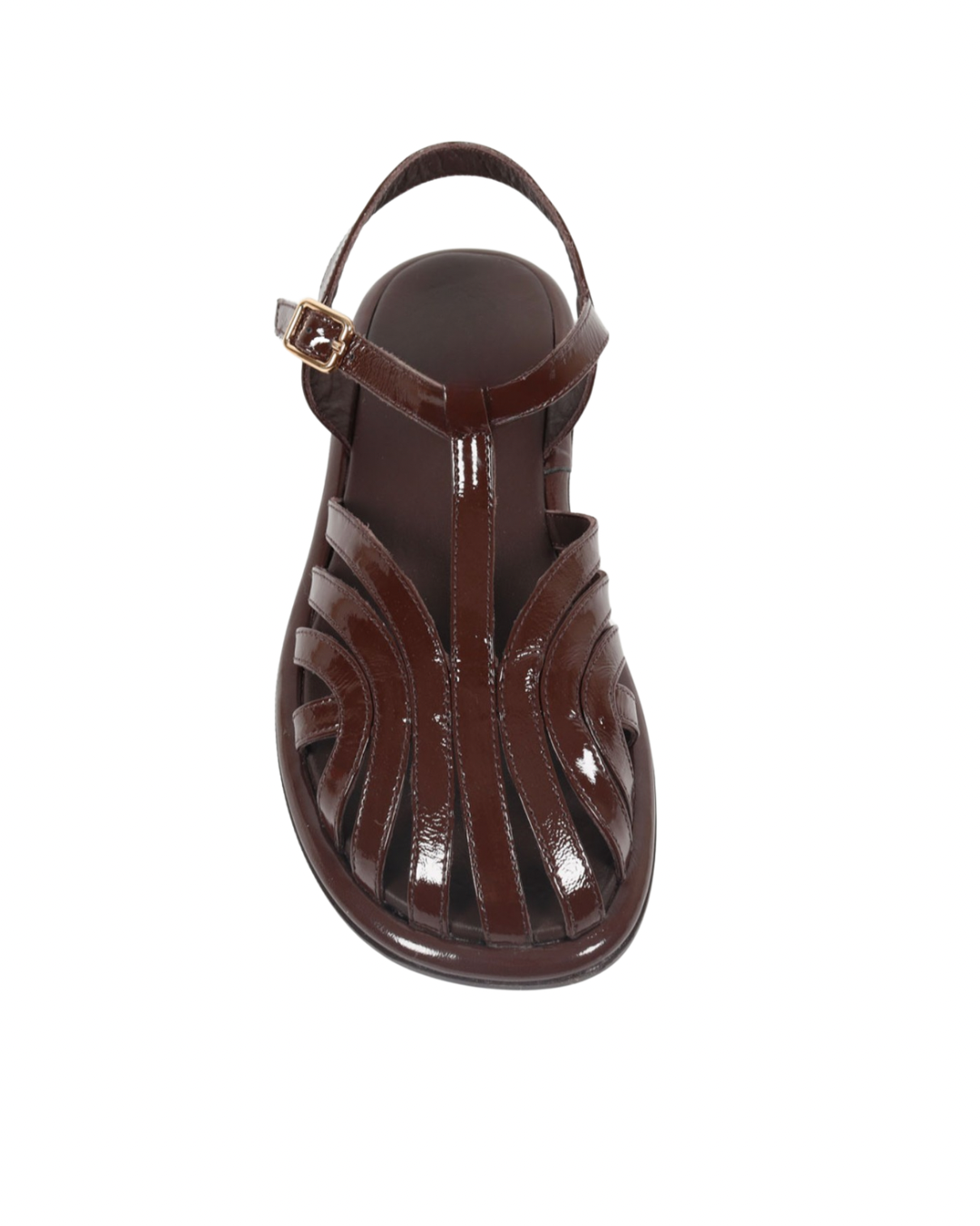 Kahve rugan casual sandalet 1271