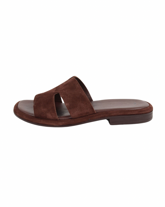 Kahve Süet Casual Terlik 1222-H