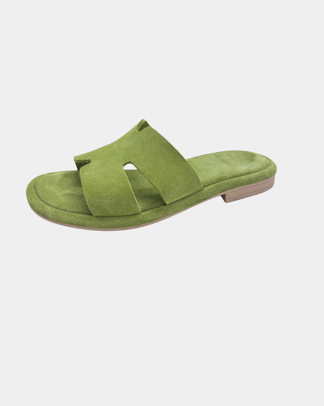 222 yeşil süet casual terlik