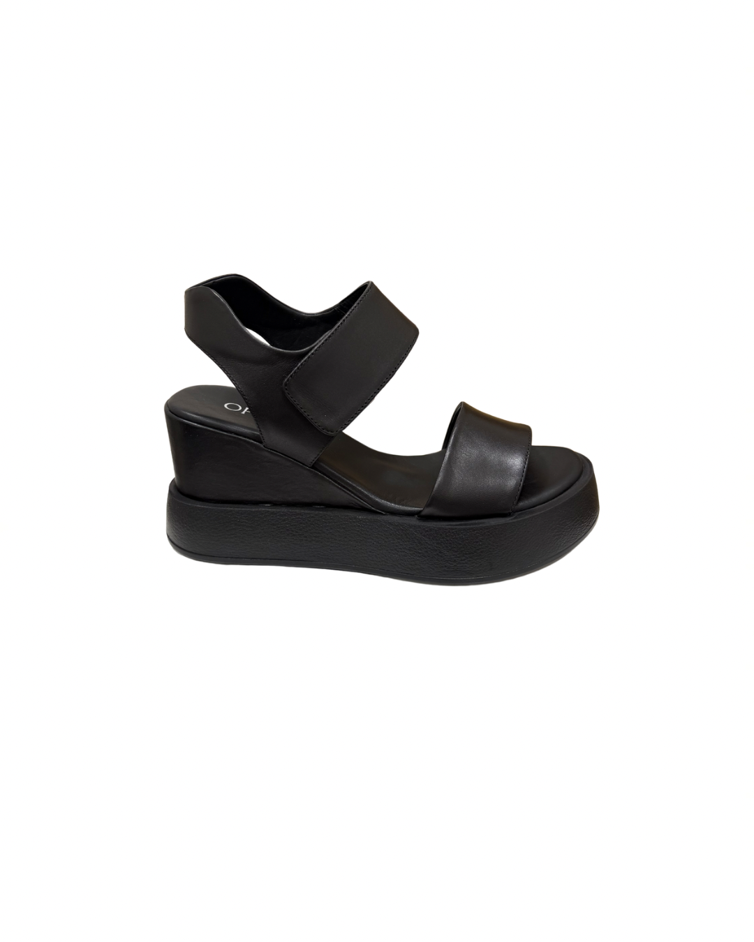 Siyah Deri Casual Sandalet 1091