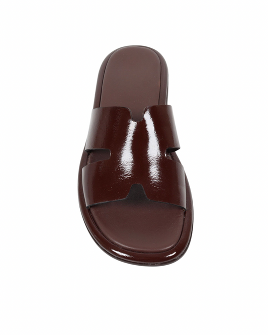 Kahve Rugan Casual Terlik 1222-H
