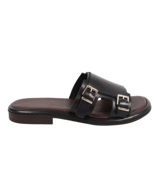 Siyah Deri Casual Terlik 1246