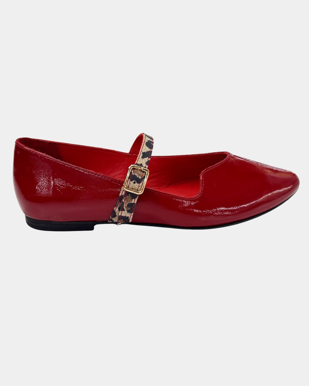 Kırmızı Rugan Klasik Babet 1150