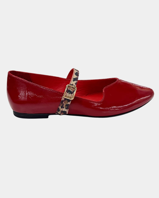 Kırmızı Rugan Klasik Babet 1150