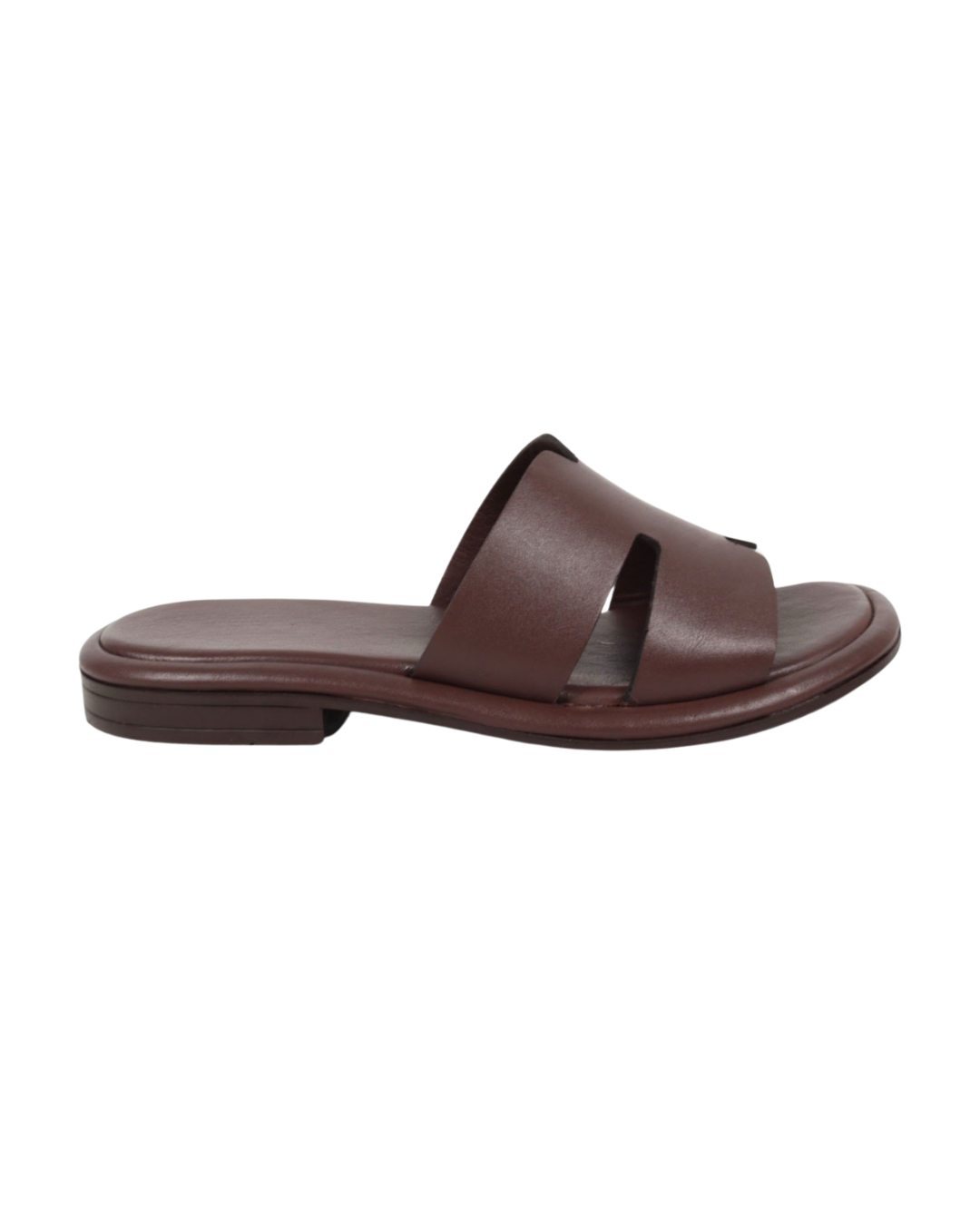 Kahve Deri Casual Terlik 1222-H