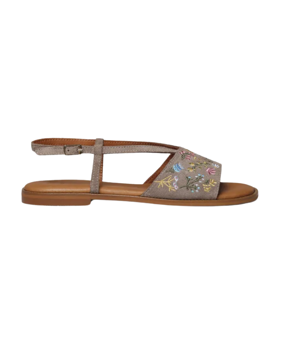 Taupe Süet Klasik Sandalet 3211