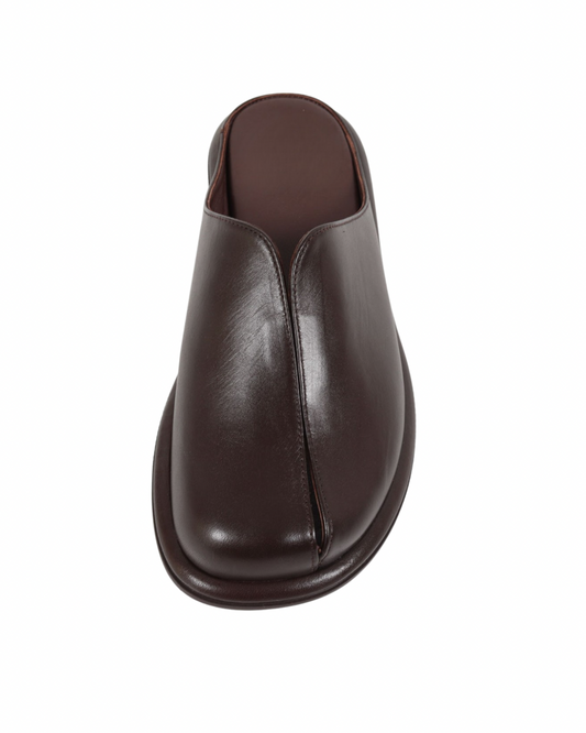 Kahve Deri Casual Terlik 1229