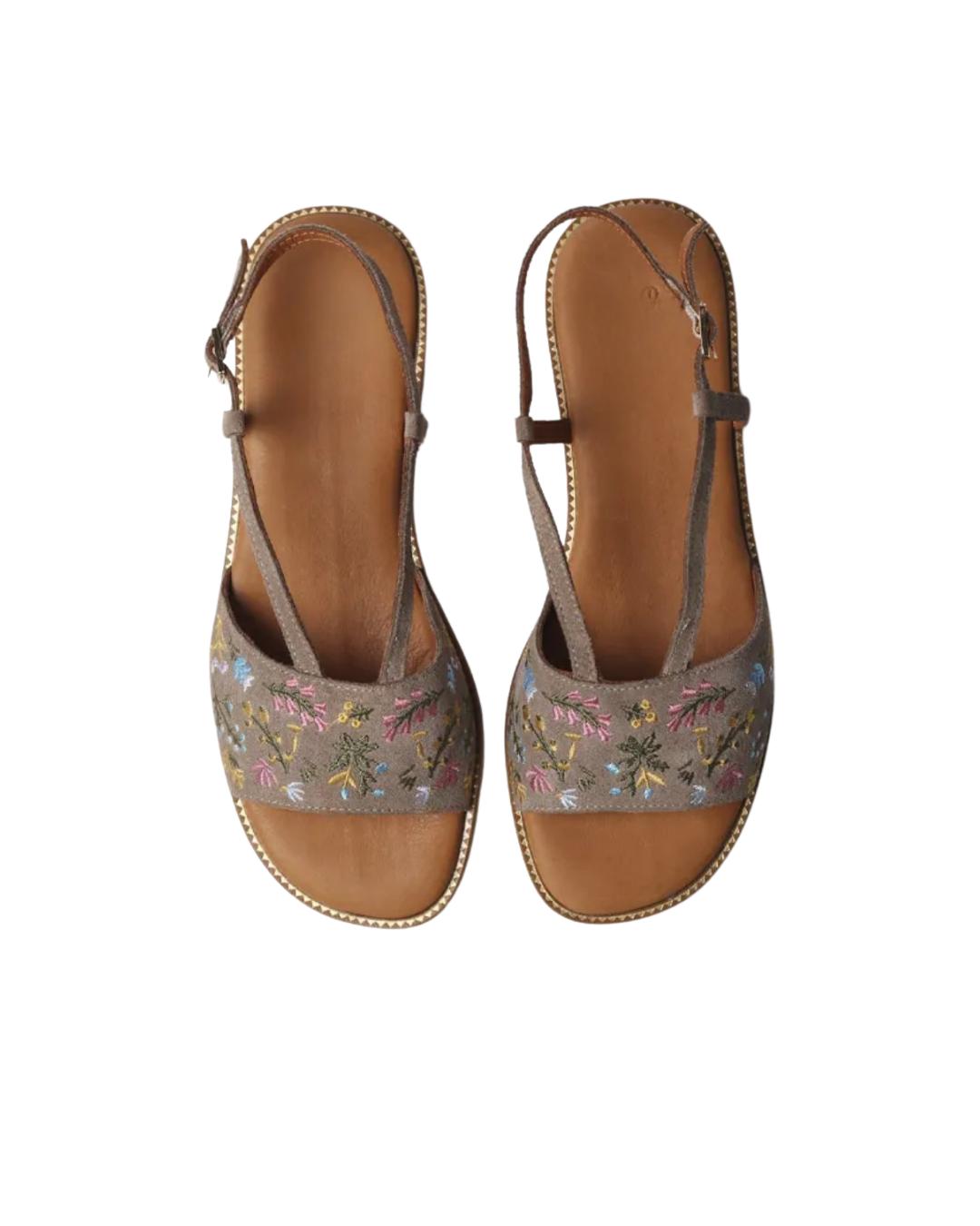 Taupe Süet Klasik Sandalet 3211