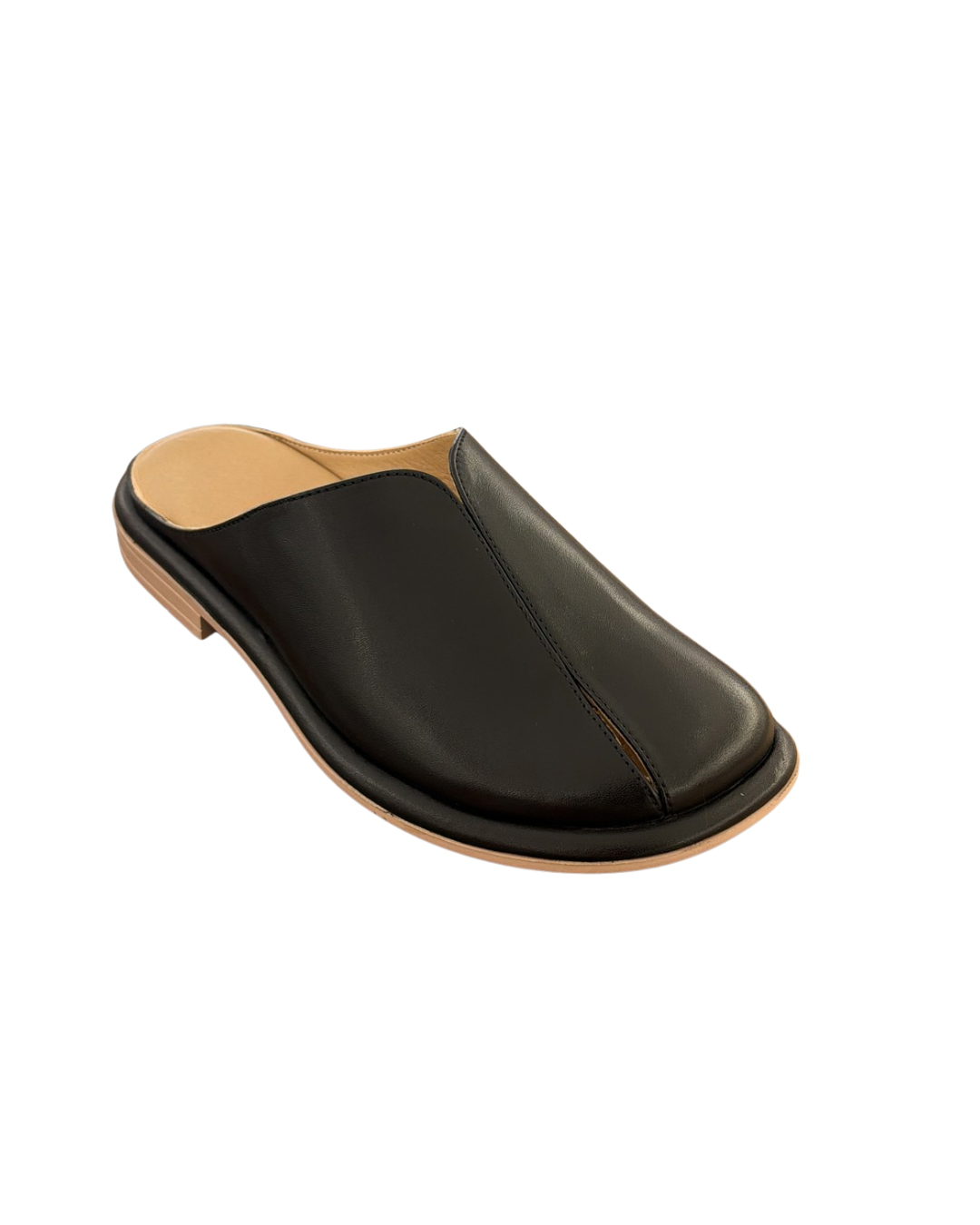Siyah/Nude Deri Casual Terlik 1229